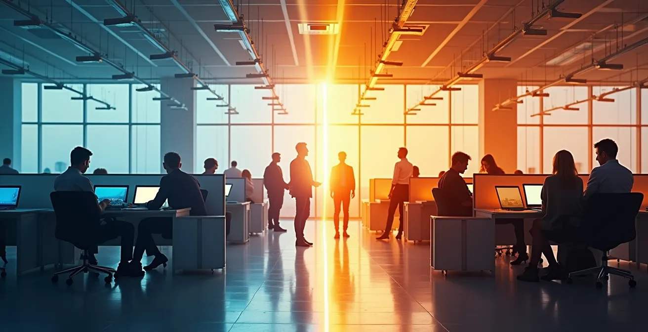 Visualisierung der abteilungsübergreifenden digitalen Transformation