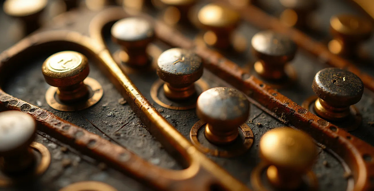 Abstrakte Darstellung neuronaler Verbindungen beim Musikhören