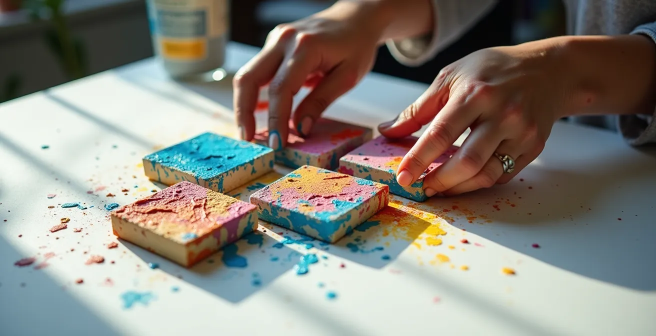 Professionelles Künstleratelier mit konsistenter Werkserie