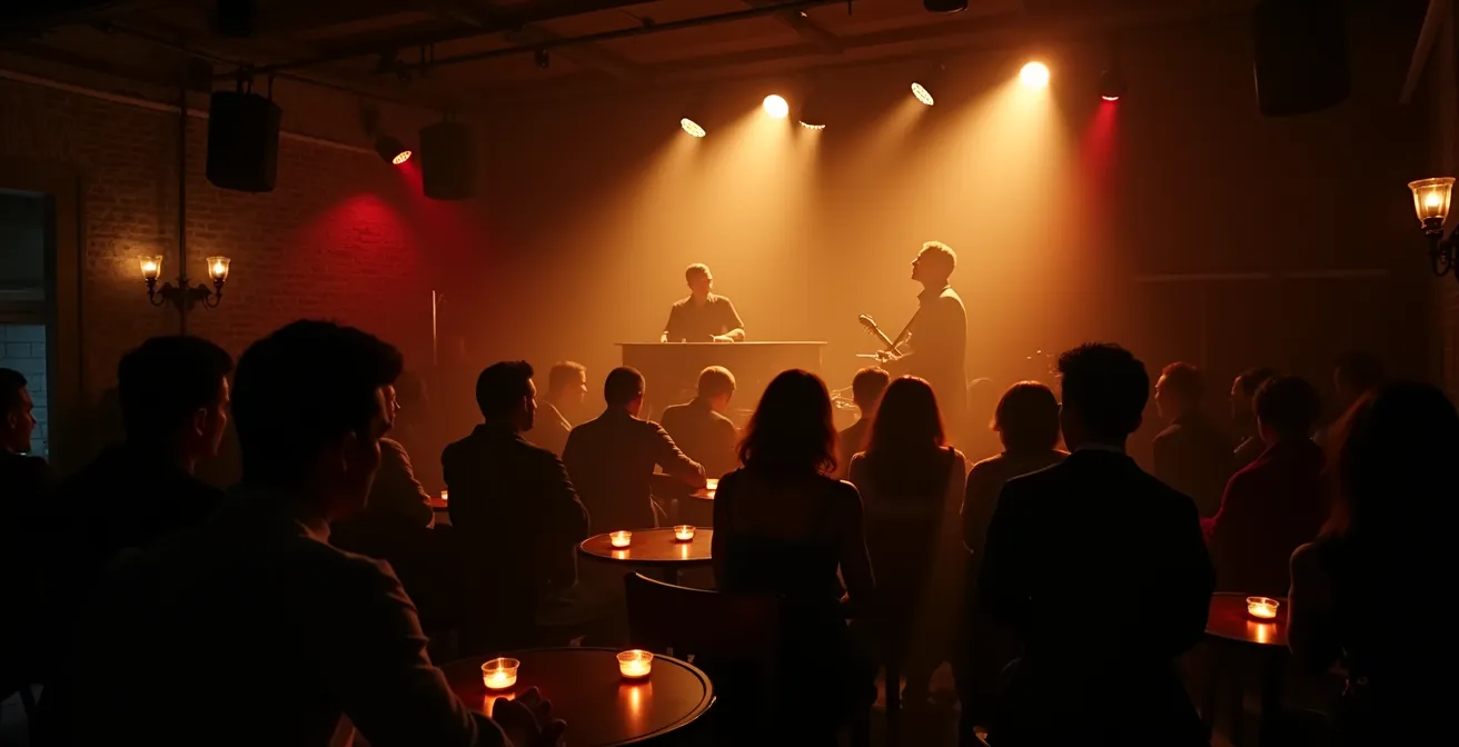 Kontrast zwischen Konzerthalle und intimem Jazzclub